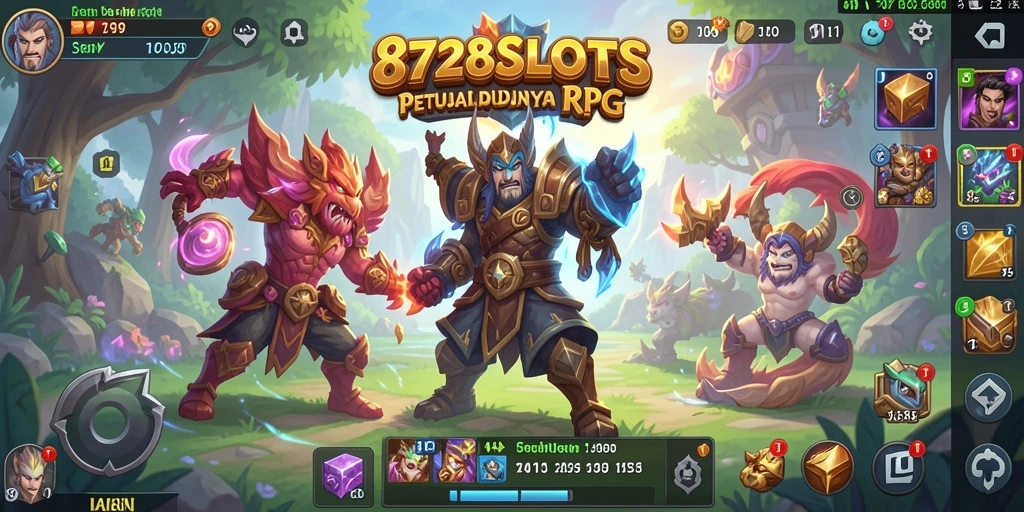 Screenshot menampilkan aksi seru dalam permainan RPG 8728SLOTS.