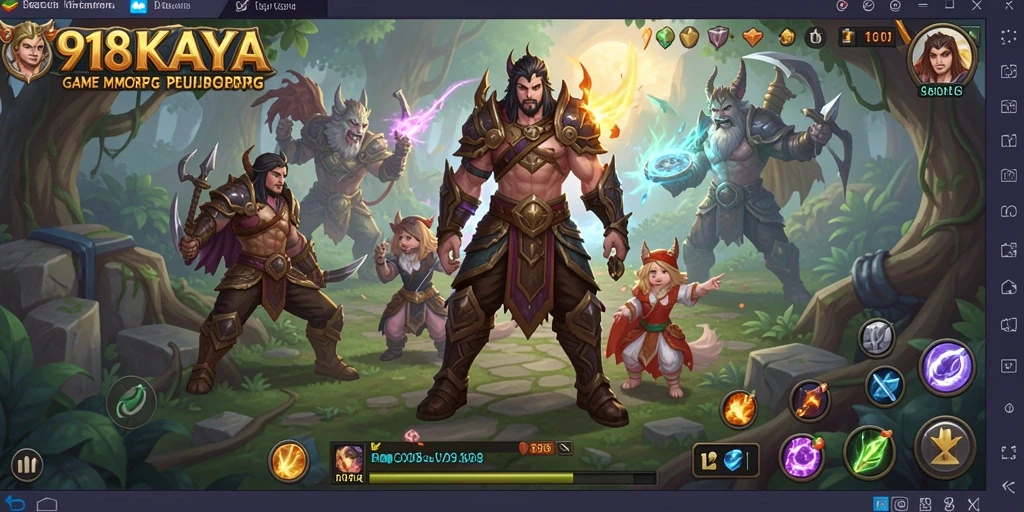 Tampilan gameplay <strong>918KAYA</strong> yang seru di dunia MMORPG.
