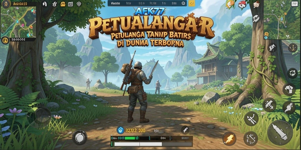 Tangkapan layar gameplay Open World AFK77 yang menakjubkan.