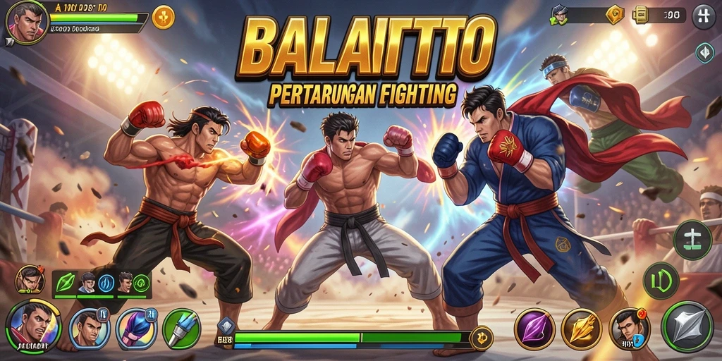 Screenshot BALAITOTO menampilkan pertarungan intens antara dua karakter.