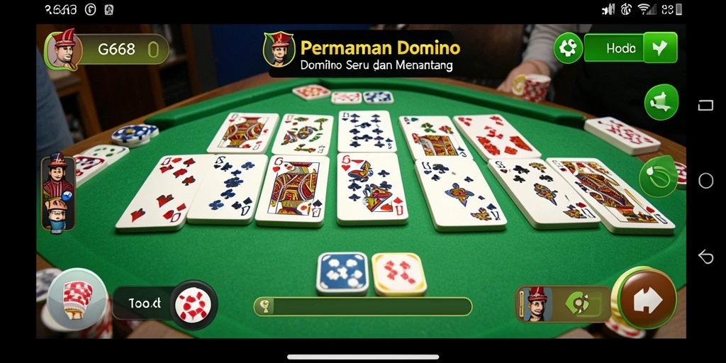 Screenshot G668 menampilkan serunya gameplay Domino dengan teman.