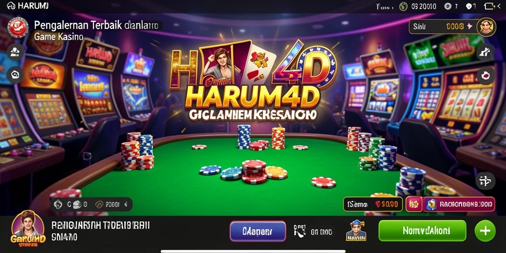 Screenshot utama HARUM4D menampilkan gameplay kasino yang seru dan menantang.