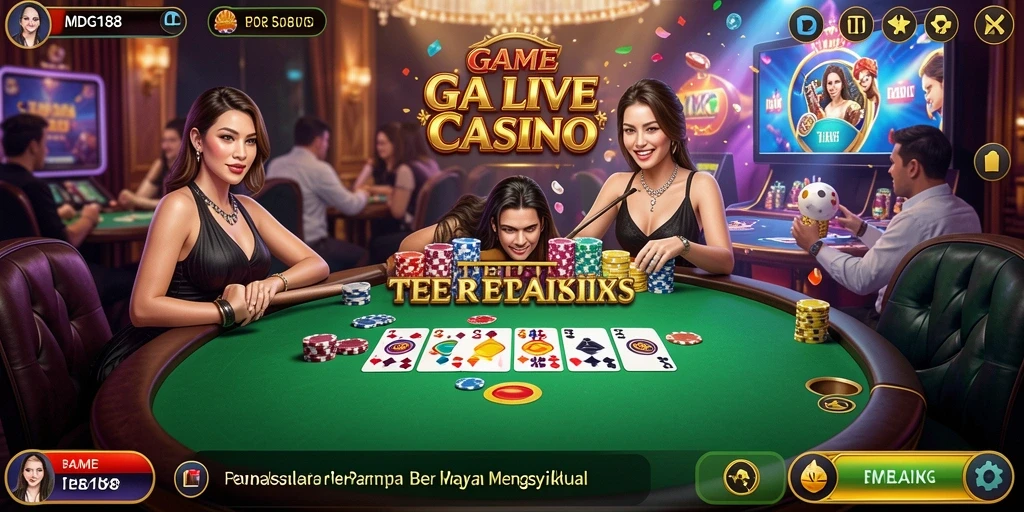 Tampilan gameplay Live Casino di MDG188 yang menarik dan interaktif.
