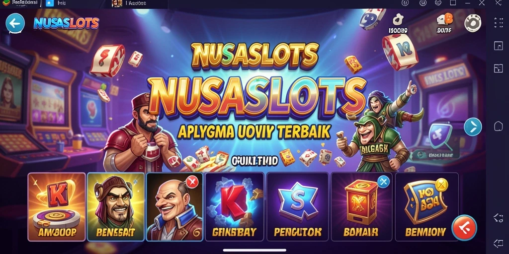 Tampilan screenshot utama aplikasi NUSASLOTS dengan fitur-fitur menarik.