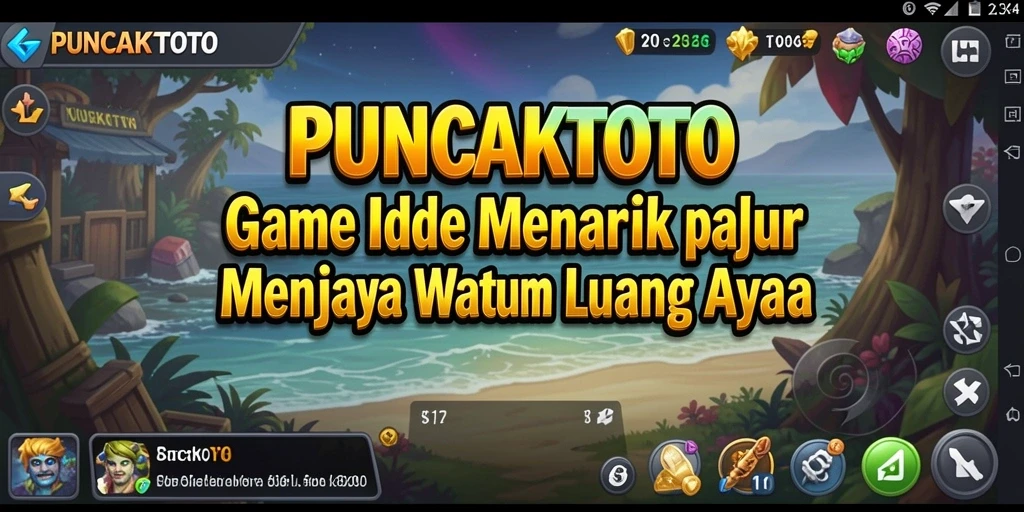 Screenshot gameplay PUNCAKTOTO menampilkan aksi dan fitur Idle yang menarik.