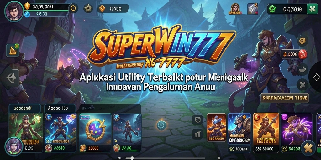 Tampilan antarmuka pengguna aplikasi SUPERWIN777 yang ramah dan intuitif.