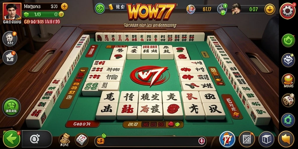 Screenshot gameplay WOW77 menampilkan ubin Mahjong yang menarik dan tantangan yang seru.
