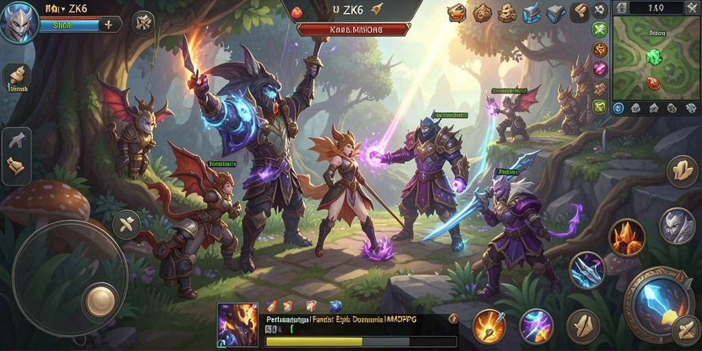 Screenshot ZK6 menampilkan pertarungan menarik di dunia MMORPG.