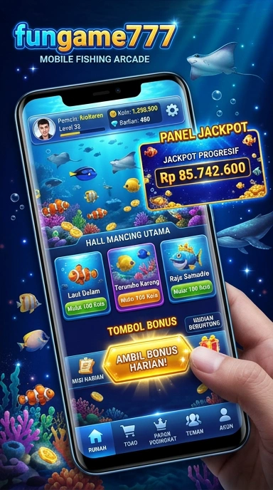 Tampilan utama aplikasi fungame777 dengan berbagai kategori aplikasi.